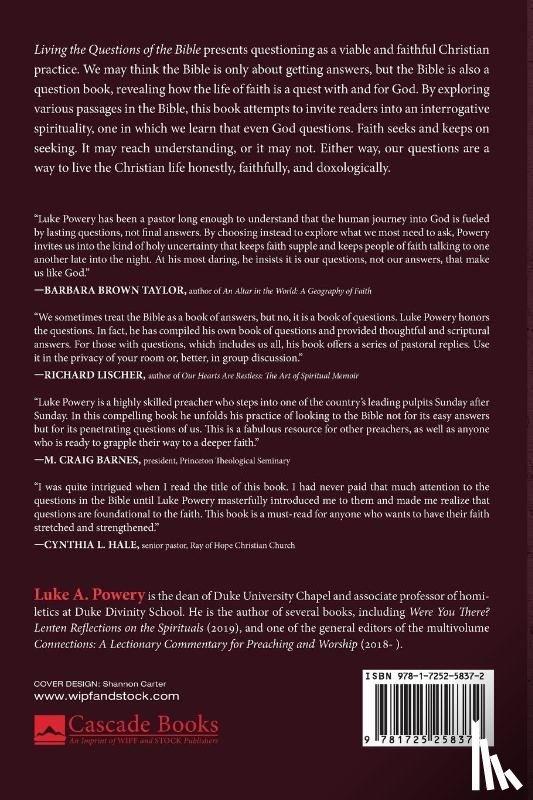 Powery, Luke A. - Living the Questions of the Bible