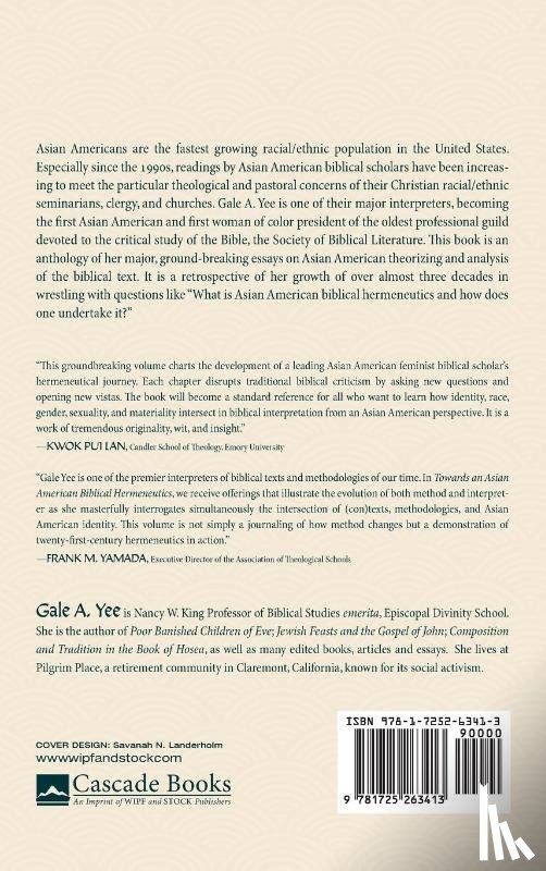 Yee, Gale A - Towards an Asian American Biblical Hermeneutics