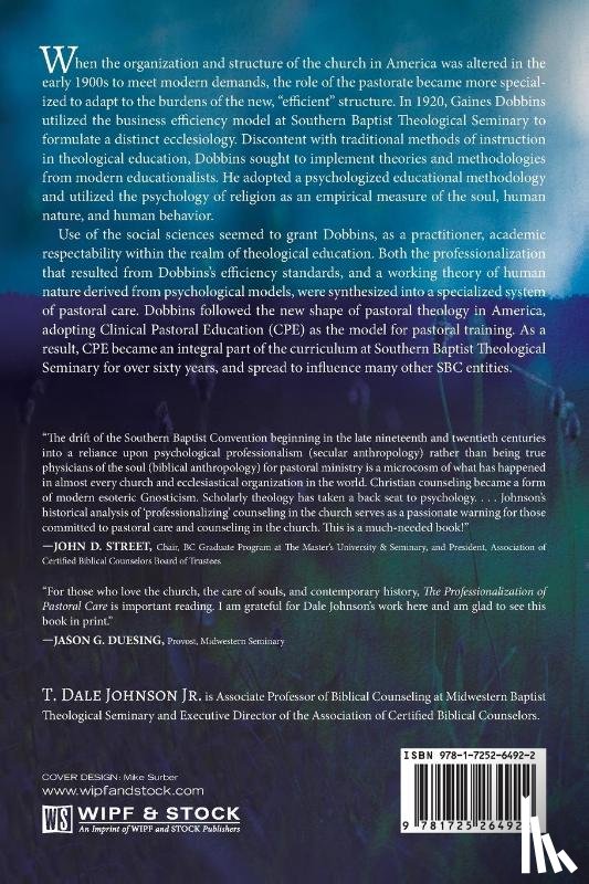 Johnson, T Dale - The Professionalization of Pastoral Care