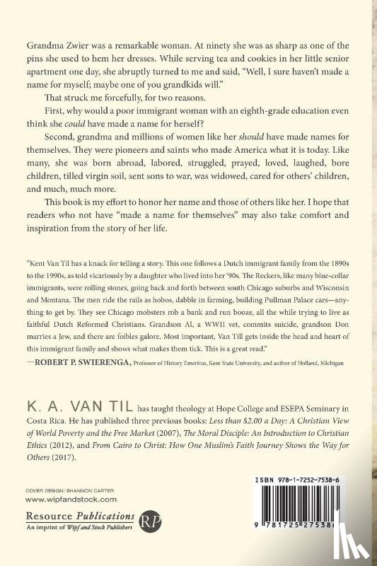 Van Til, K A - A Name for Herself