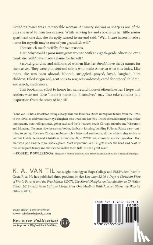 Van Til, K A - A Name for Herself