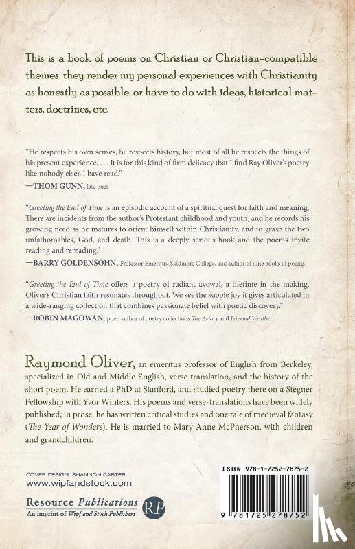 Oliver, Raymond - Greeting the End of Time