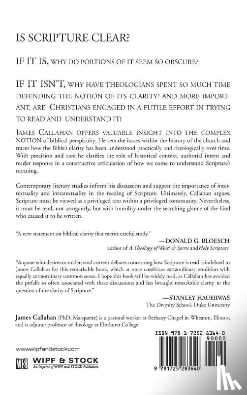 Callahan, James - The Clarity of Scripture
