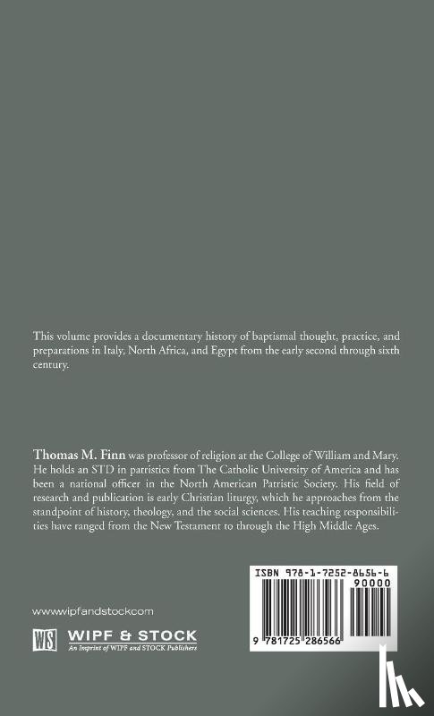 Finn, Thomas M - Early Christian Baptism and the Catechumenate
