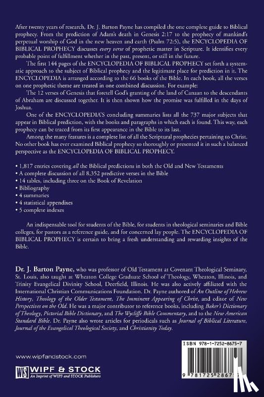 Barton Payne, J - Encyclopedia of Biblical Prophecy
