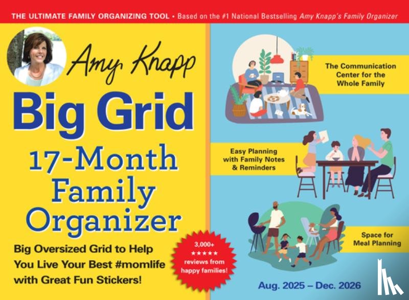 Knapp, Amy - 2026 Amy Knapp's Big Grid Family Organizer Wall Calendar