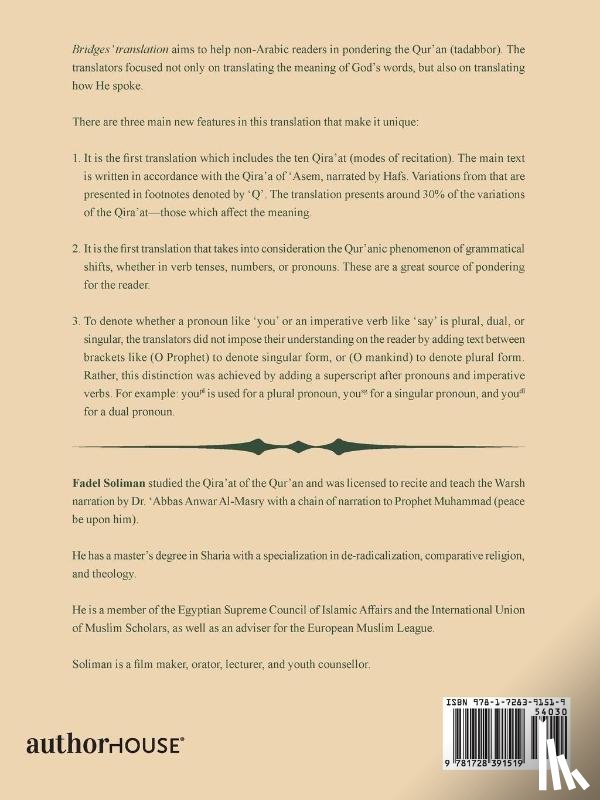 Soliman, Fadel - Bridges' Translation of the Ten Qira'At of the Noble Qur'An (Black and White)