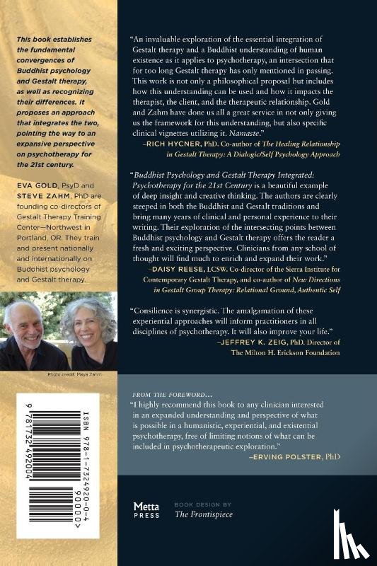 Gold, Eva, Zahm, Stephen - Buddhist Psychology and Gestalt Therapy Integrated