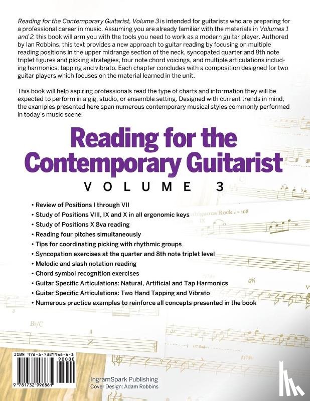 Robbins, Ian - Reading for the Contemporary Guitarist Volume 3