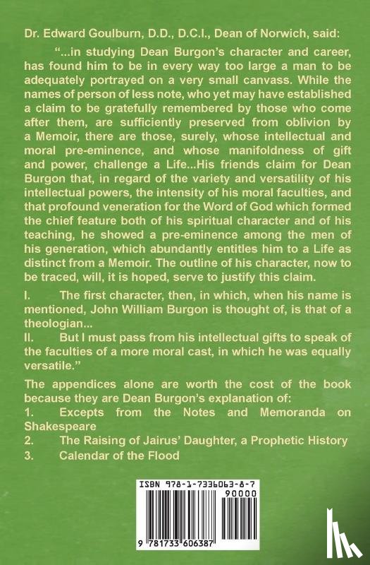 Goulburn, Edward Meyrick - John William Burgon, A Biography