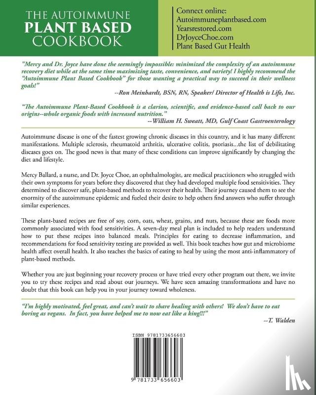 Choe, Joyce, Ballard, Mercy - The Autoimmune Plant Based Cookbook