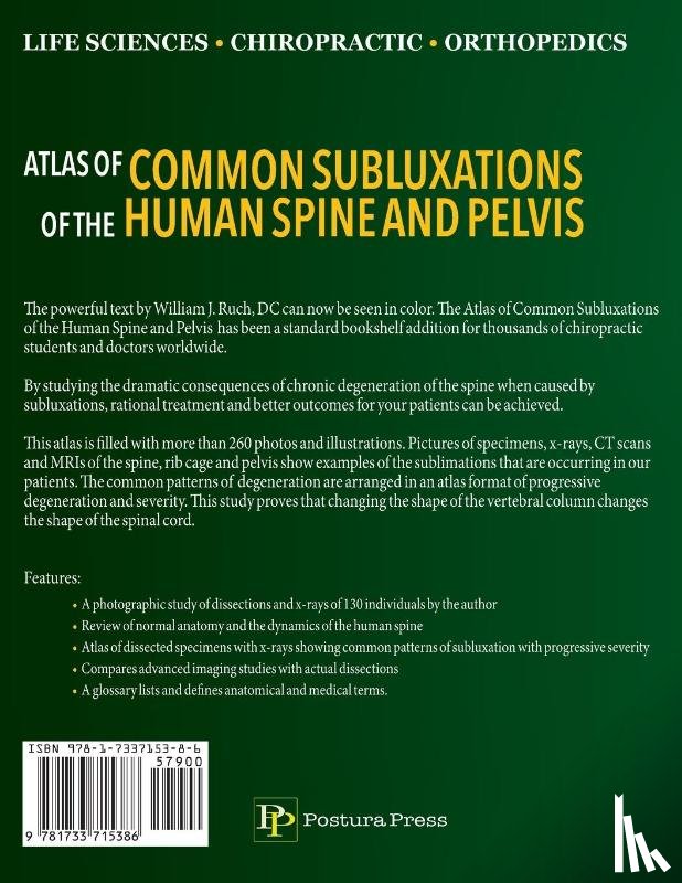 Ruch, DC William J - Atlas of Common Subluxations of the Human Spine and Pelvis, Second Edition