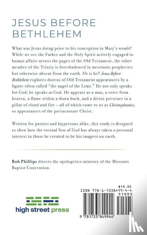 Phillips, Rob - Jesus Before Bethlehem