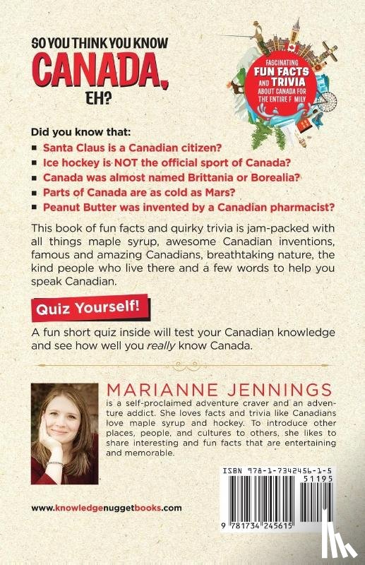 Jennings, Marianne - So You Think You Know CANADA, Eh?