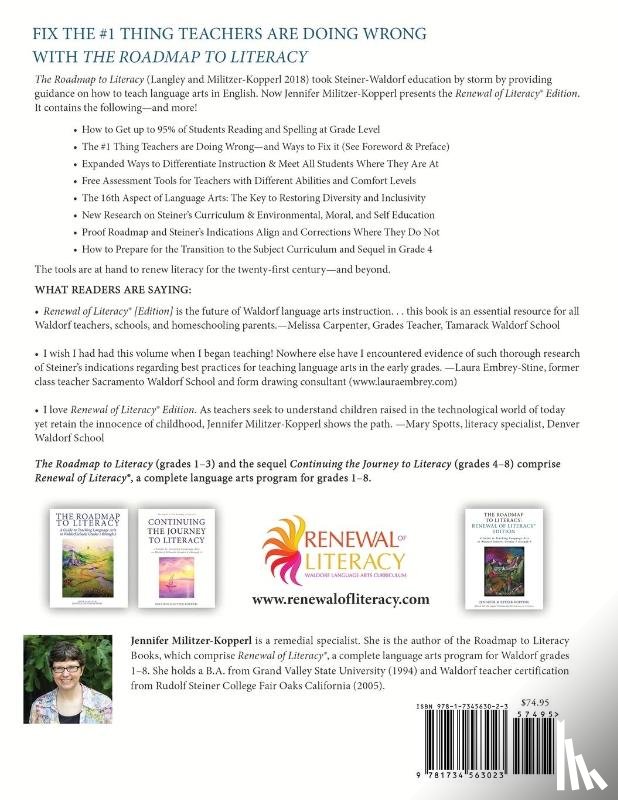 Militzer-Kopperl, Jennifer Irene - The Roadmap to Literacy Renewal of Literacy Edition