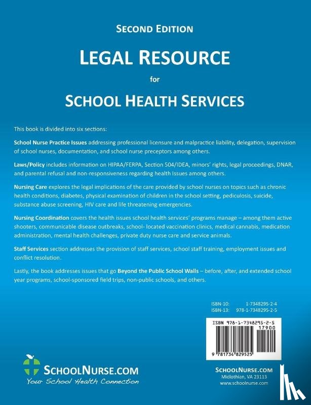 Resha, Cheryl A., Taliaferro, Vicki L. - LEGAL RESOURCE for SCHOOL HEALTH SERVICES - Second Edition - Soft Cover