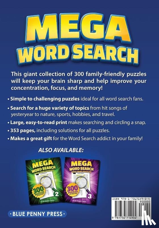 Press, Blue Penny - MEGA Word Search (Volume 1)
