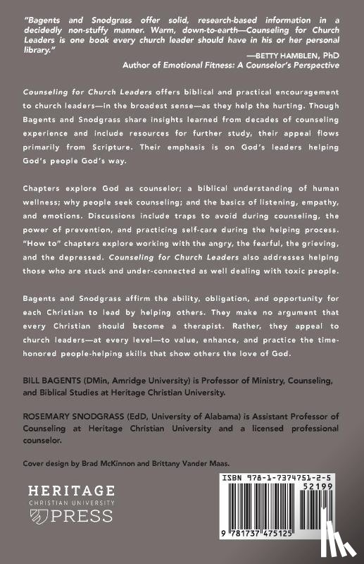 Bagents, Bill, Snodgrass, Rosemary - Counseling for Church Leaders