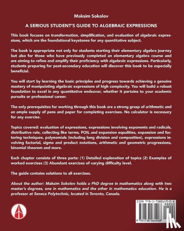 Sokolov, Maksim - A serious student's guide to algebraic expressions