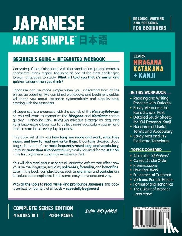 Akiyama, Dan - Learning Japanese, Made Simple Beginner's Guide + Integrated Workbook Complete Series Edition (4 Books in 1)