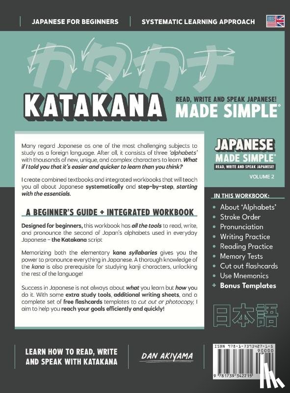 Akiyama, Dan - Learning Katakana - Beginner's Guide and Integrated Workbook | Learn how to Read, Write and Speak Japanese