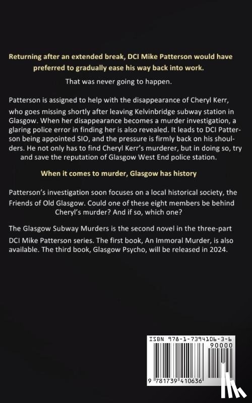 Cameron, Will - The Glasgow Subway Murders