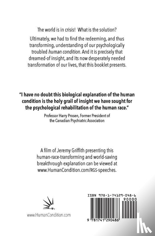 Griffith, Jeremy - Transform Your Life and Save the World