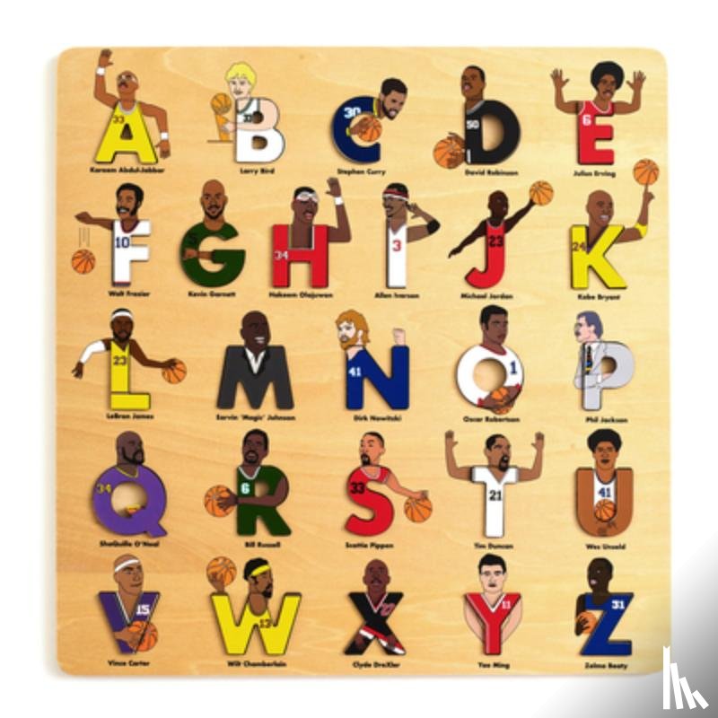 Feiner, Beck - Basketball Legends Wooden Alphabet Puzzle