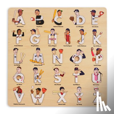 Feiner, Beck - Baseball Legends Wooden Alphabet Puzzle
