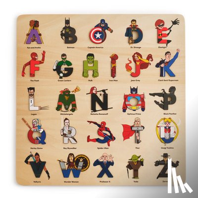Feiner, Beck - Superhero Legends Wooden Alphabet Puzzle