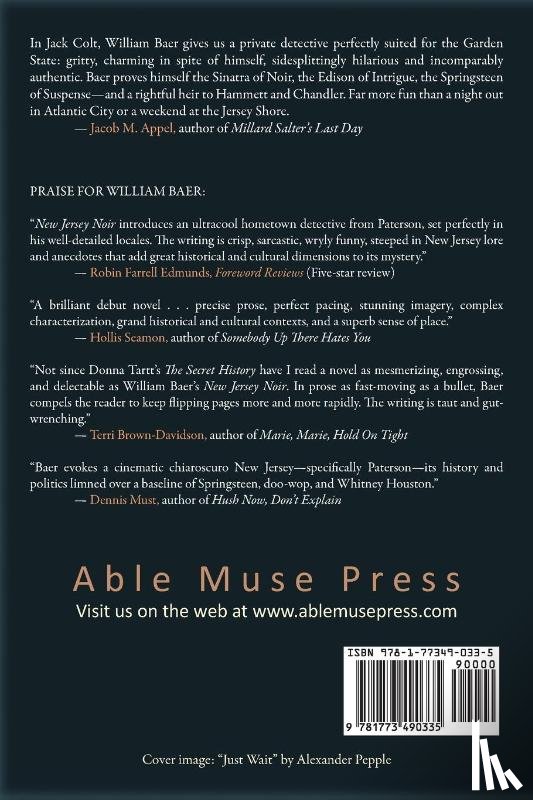 Baer, William - New Jersey Noir - Cape May: A Novel (the Jack Colt Murder Mystery Novels, Book Two)