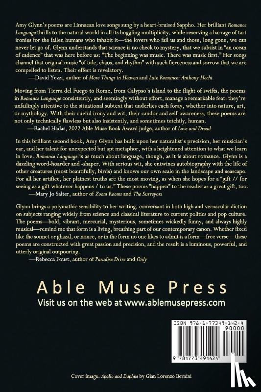 Glynn, Amy - Romance Language (Able Muse Book Award for Poetry)