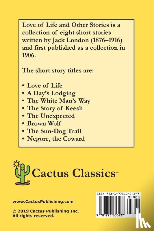 London, Jack, Cactus, Marc - Love of Life and Other Stories (Cactus Classics Large Print)