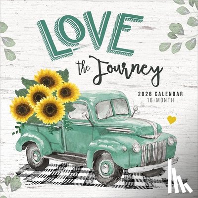 Hopper Studios - Love the Journey 2026 12 X 24 Inch (Hanging) Monthly Square Wall Calendar Featuring the Artwork of Jo Moulton Plastic-Free
