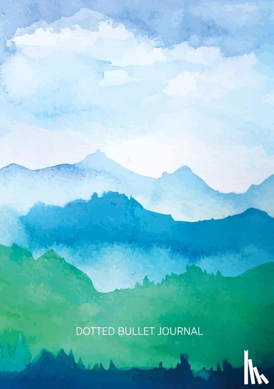 Blank Classic - Watercolor Blue & Green Hills - Dotted Bullet Journal