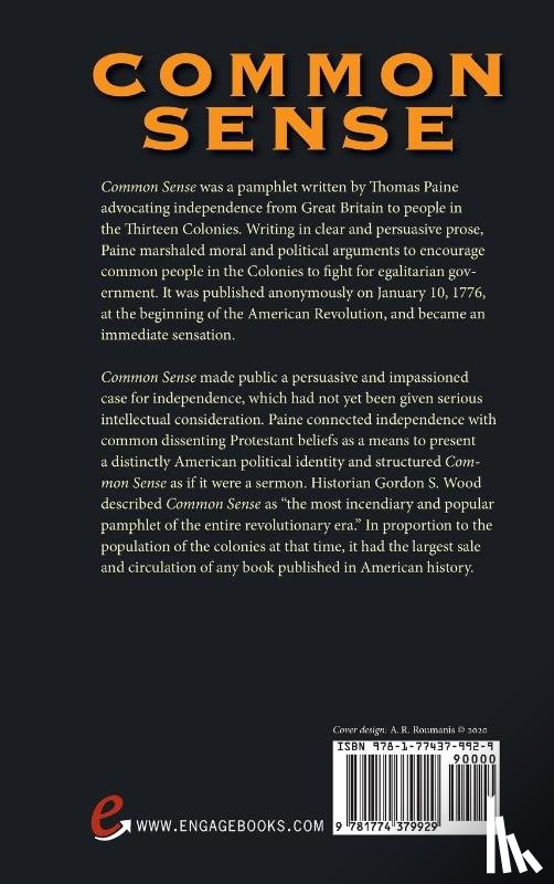 Paine, Thomas - Common Sense (Deluxe Library Edition)