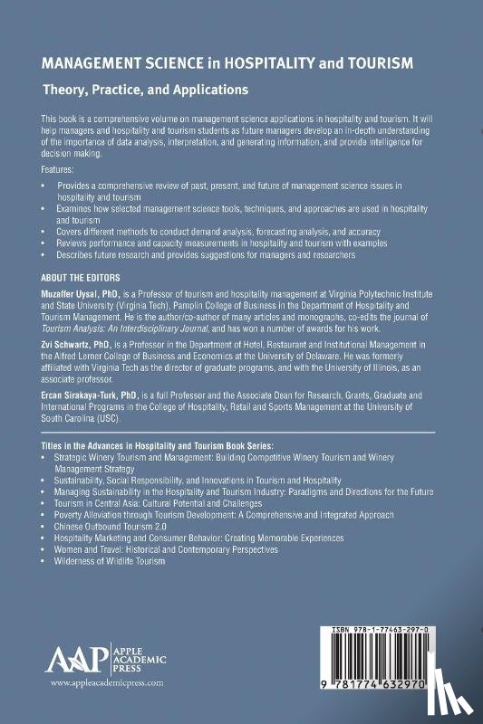  - Management Science in Hospitality and Tourism