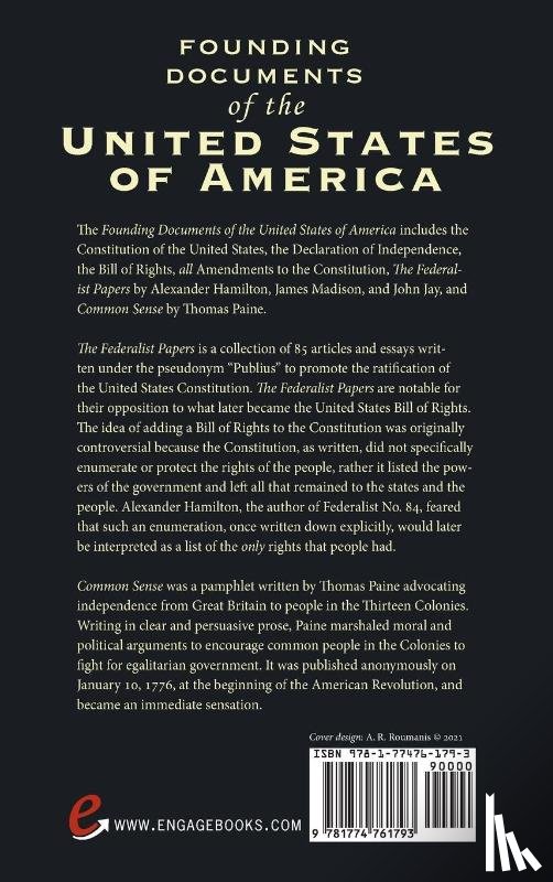 Hamilton, Alexander, Madison, James, Paine, Thomas - Founding Documents of the United States of America