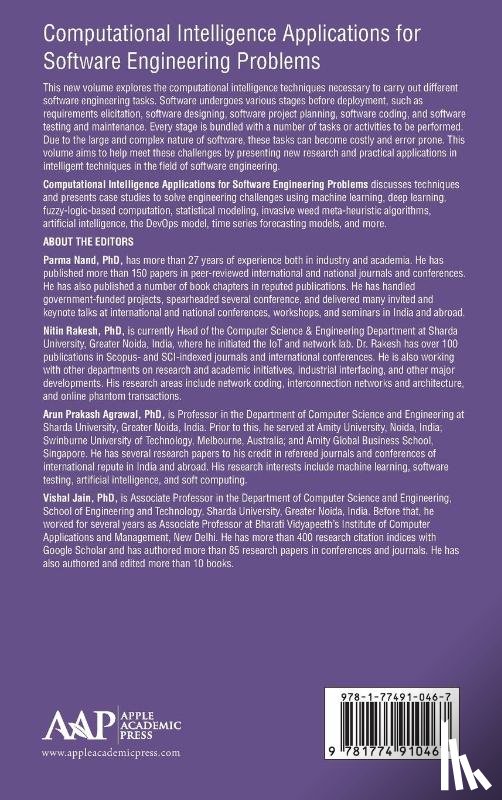  - Computational Intelligence Applications for Software Engineering Problems