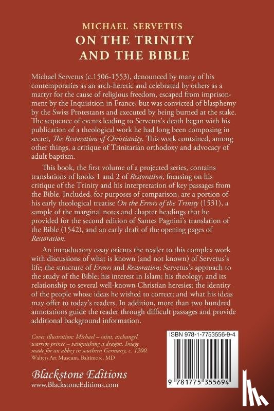 Servetus, Michael - On the Trinity and the Bible