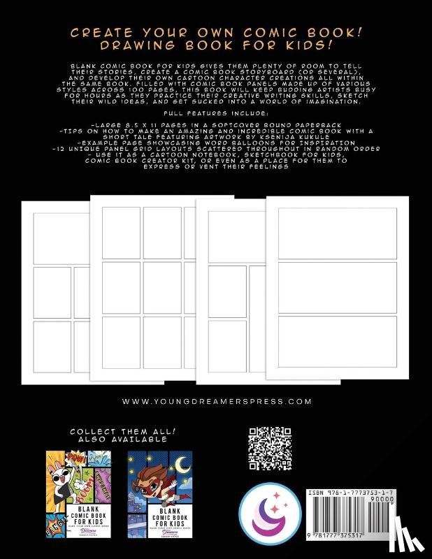 Press, Young Dreamers - Blank Comic Book for Kids