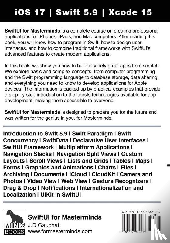 Gauchat, J. D - SwiftUI for Masterminds 4th Edition