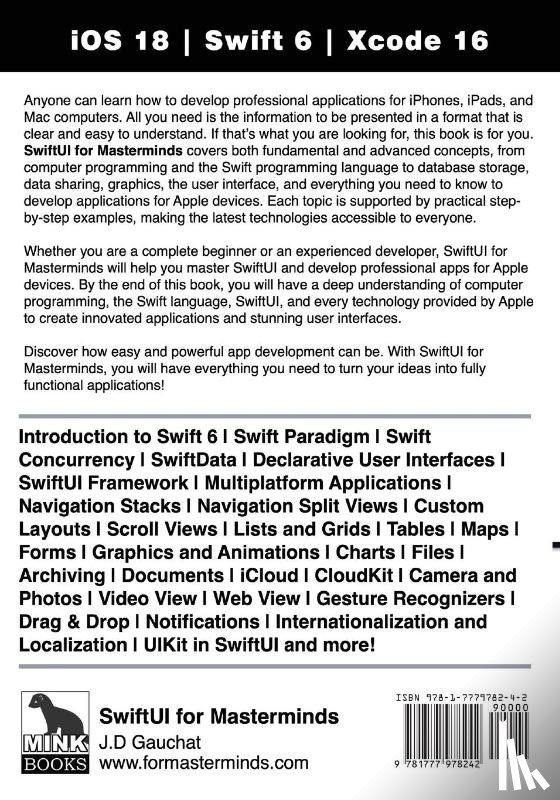 Gauchat, J. D - SwiftUI for Masterminds 5th Edition