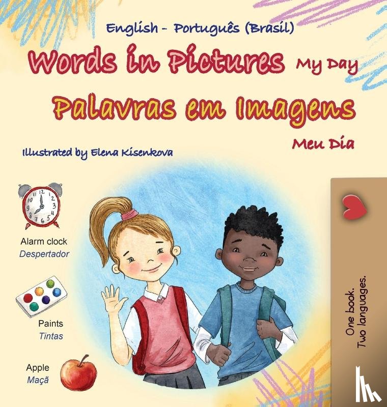 Books, Kidkiddos - Words in Pictures - My Day (English Portuguese Brazilian Bilingual Children's Book)