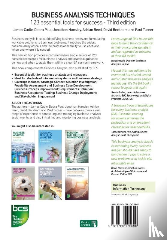 Cadle, James, Paul, Debra, Hunsley, Jonathan, Reed, Adrian - Business Analysis Techniques