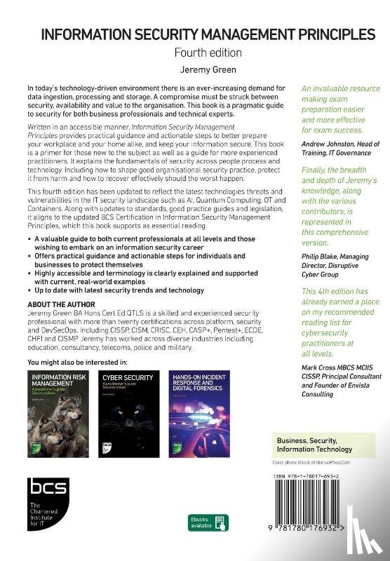 Green, Jeremy, Taylor, Andy, Alexander, David, Finch, Amanda - Information Security Management Principles