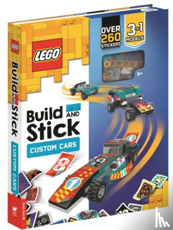 LEGO®, Buster Books - LEGO® Build and Stick: Custom Cars (Includes LEGO pieces, book and over 260 stickers)