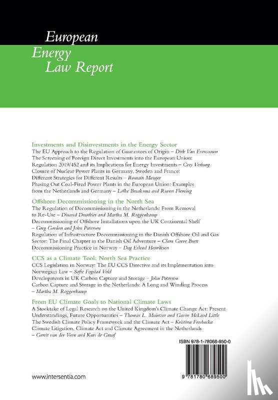  - European Energy Law Report XIII