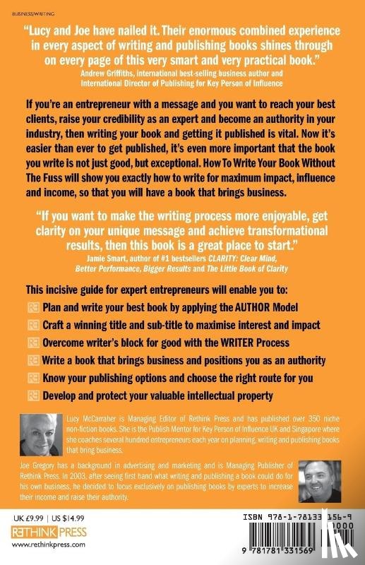 McCarraher, Lucy, Gregory, Joe - How To Write Your Book Without The Fuss