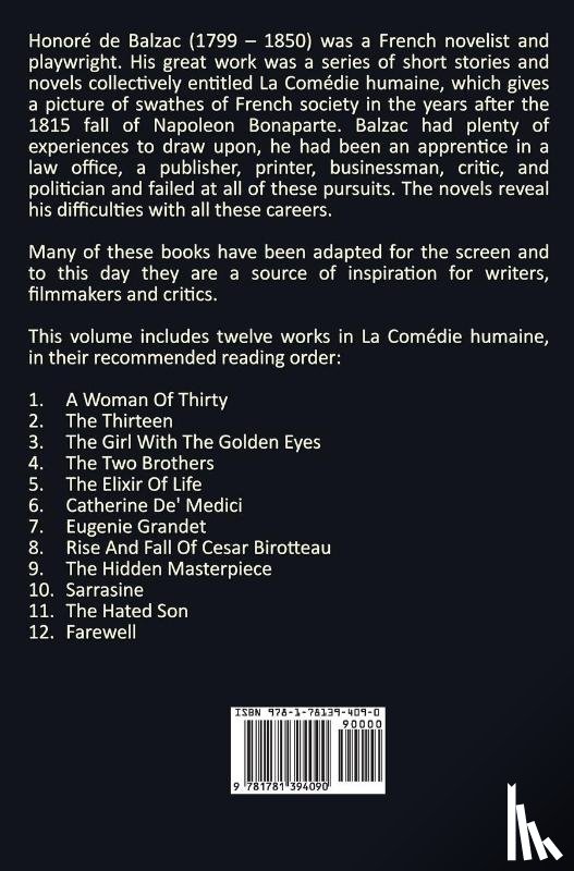 deBalzac, Honore - The Human Comedy, La Comedie Humaine, Volume 2, includes the following books (complete and unabridged)